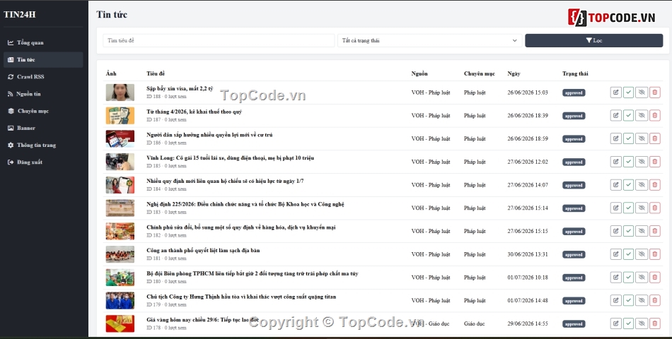 Web Crawl,code tin tức,web tin tức